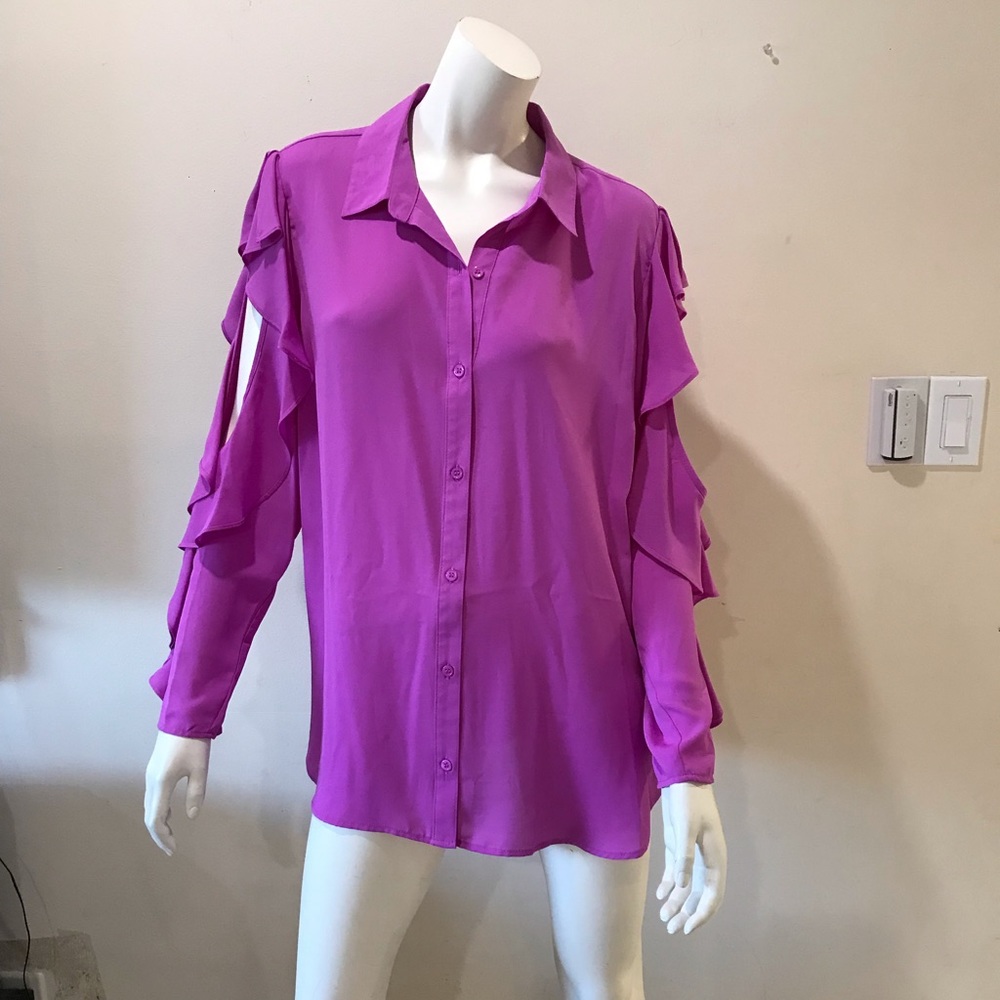 Women’s Slim Factor chiffon top/size Large/nwt